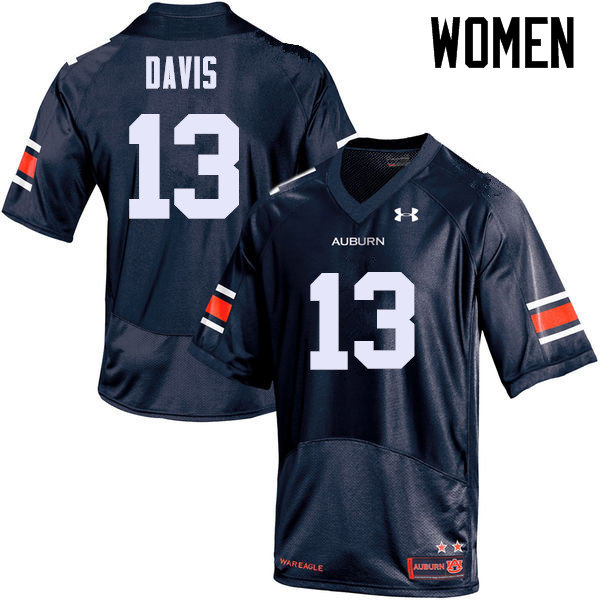 Women's Auburn Tigers #13 Javaris Davis Navy College Stitched Football Jersey